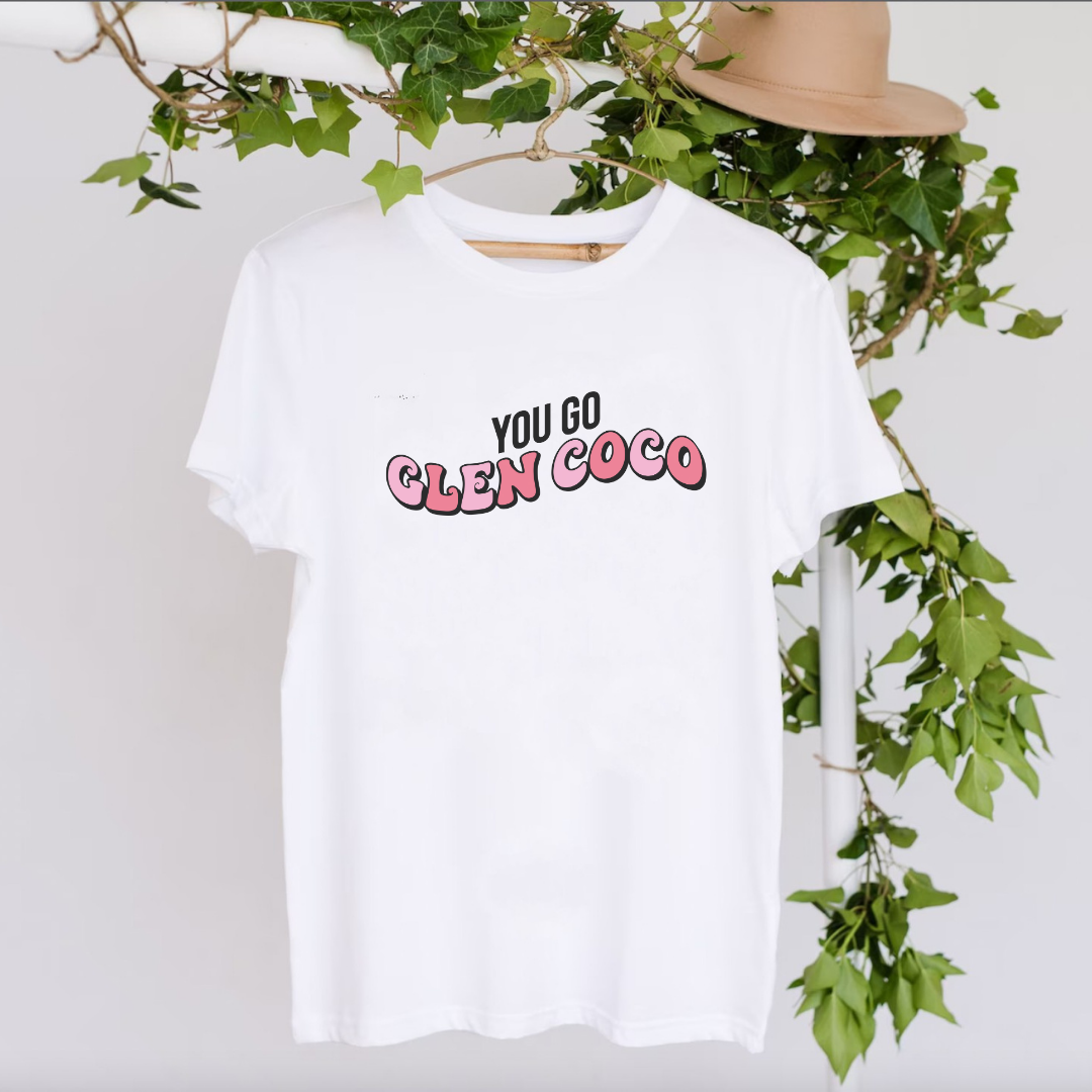 White Slogan T Shirt | You Go Glen Coco