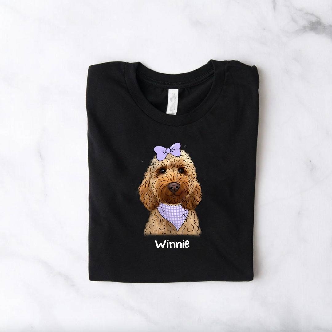 Custom Dog Illustration T Shirt