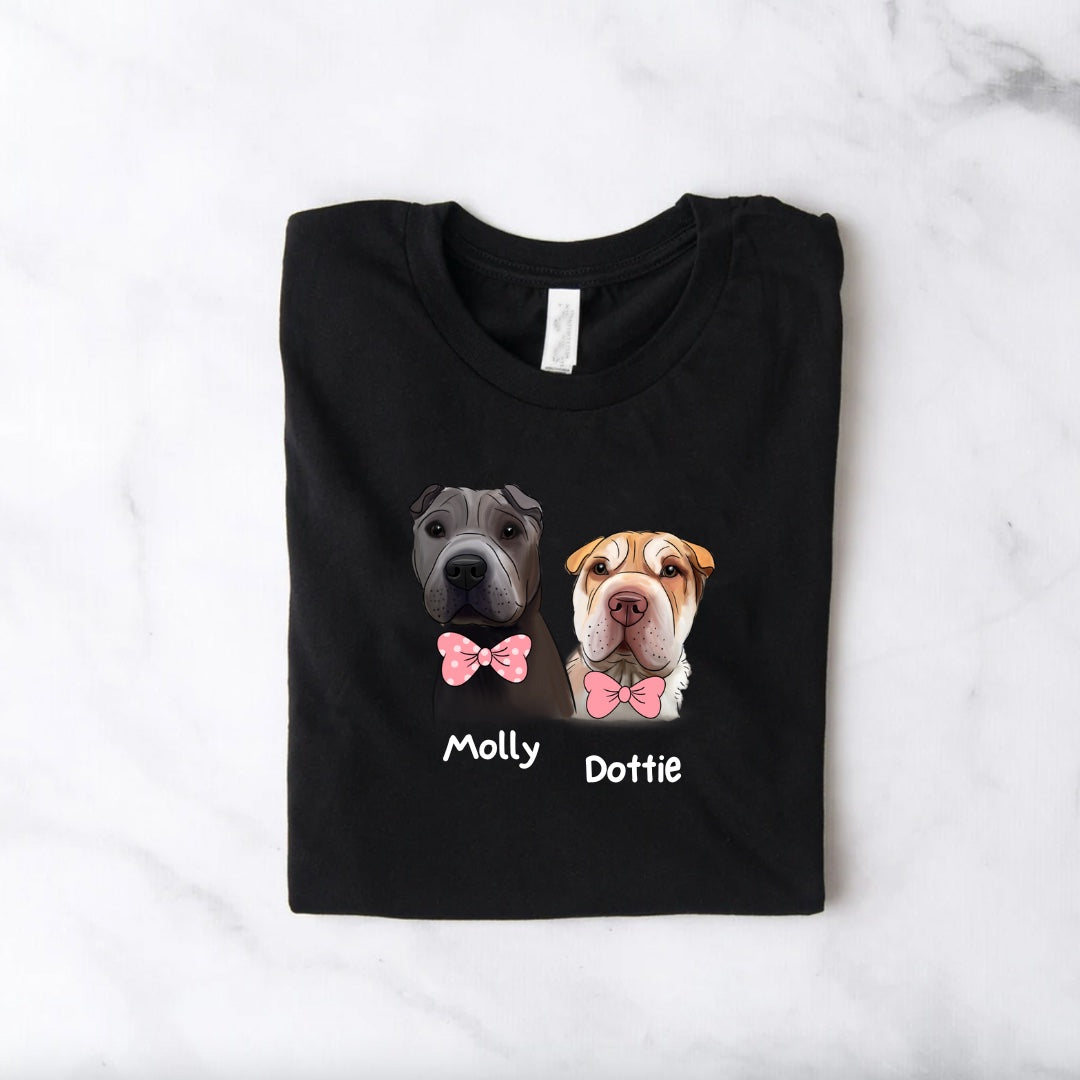 Custom Dog Illustration T Shirt