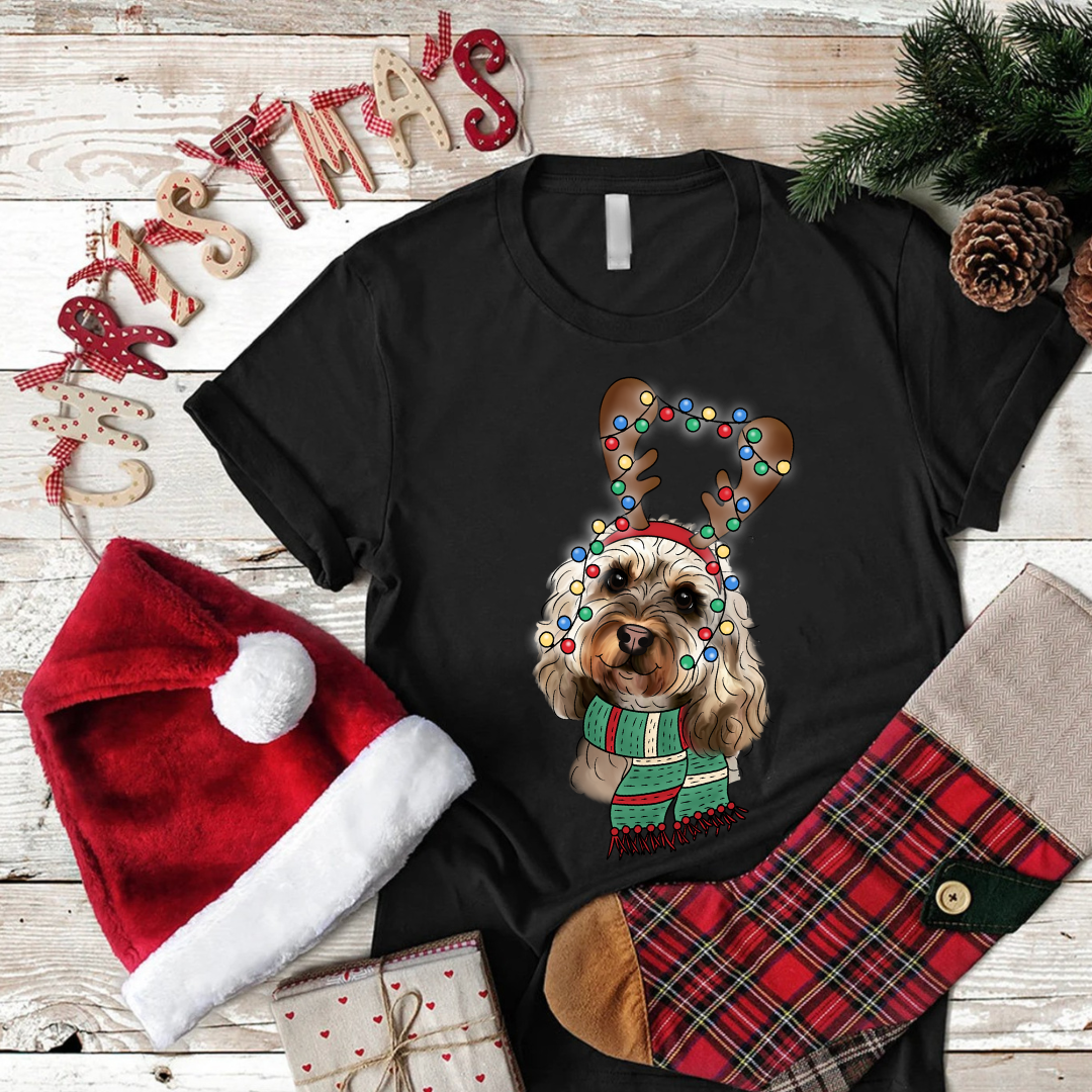 customised christmas dog tshirt