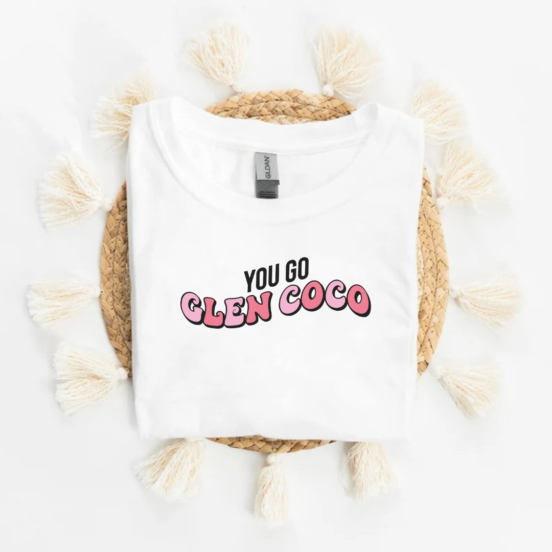 White Slogan T Shirt | You Go Glen Coco