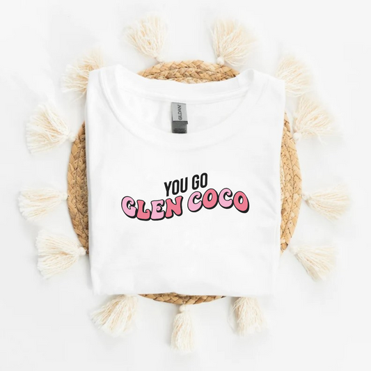 White Slogan T Shirt | You Go Glen Coco