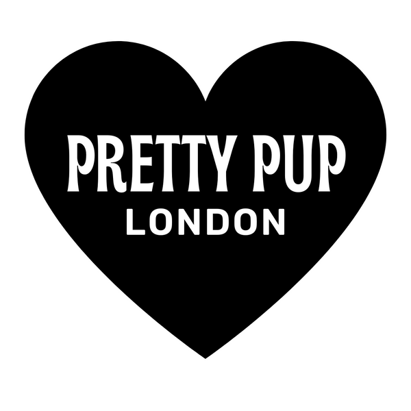 pretty pup london black heart logo