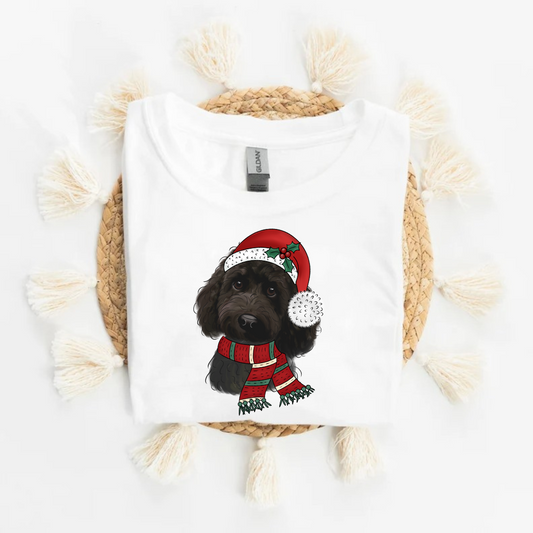 customised christmas dog tshirt