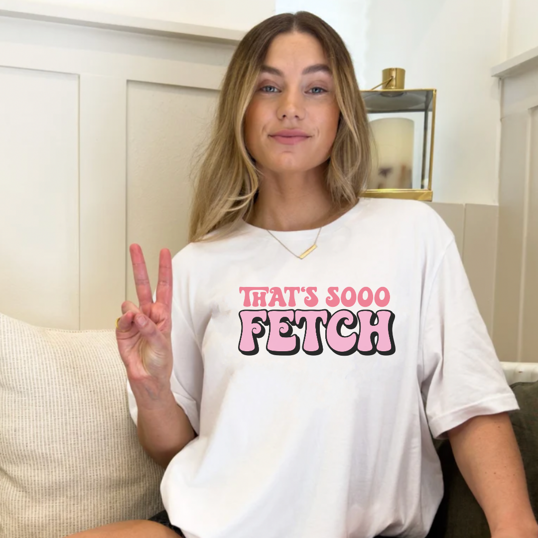 White Slogan T Shirt | That's So Fetch