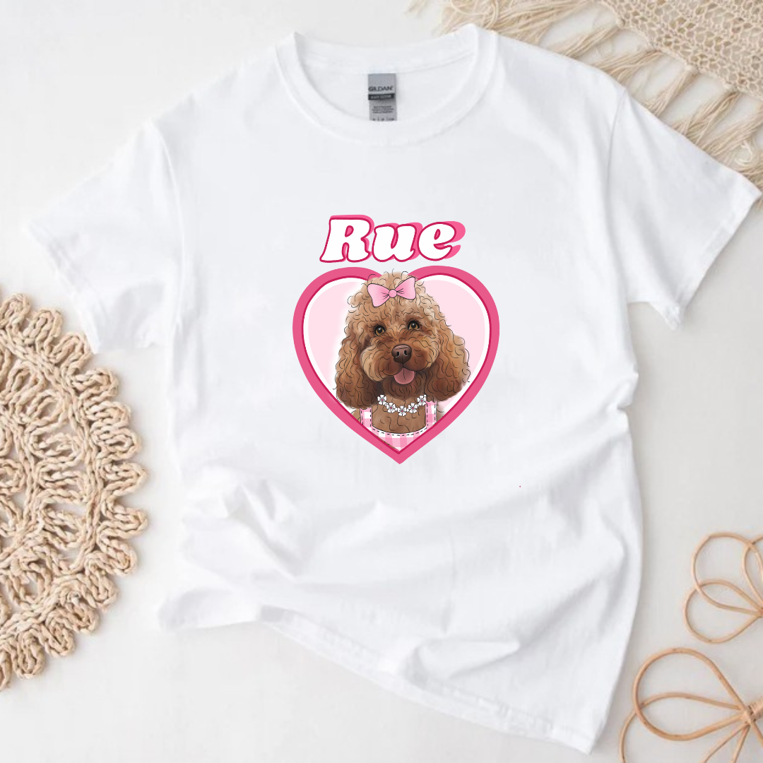 Custom Barbie Edition Dog Illustration T Shirt