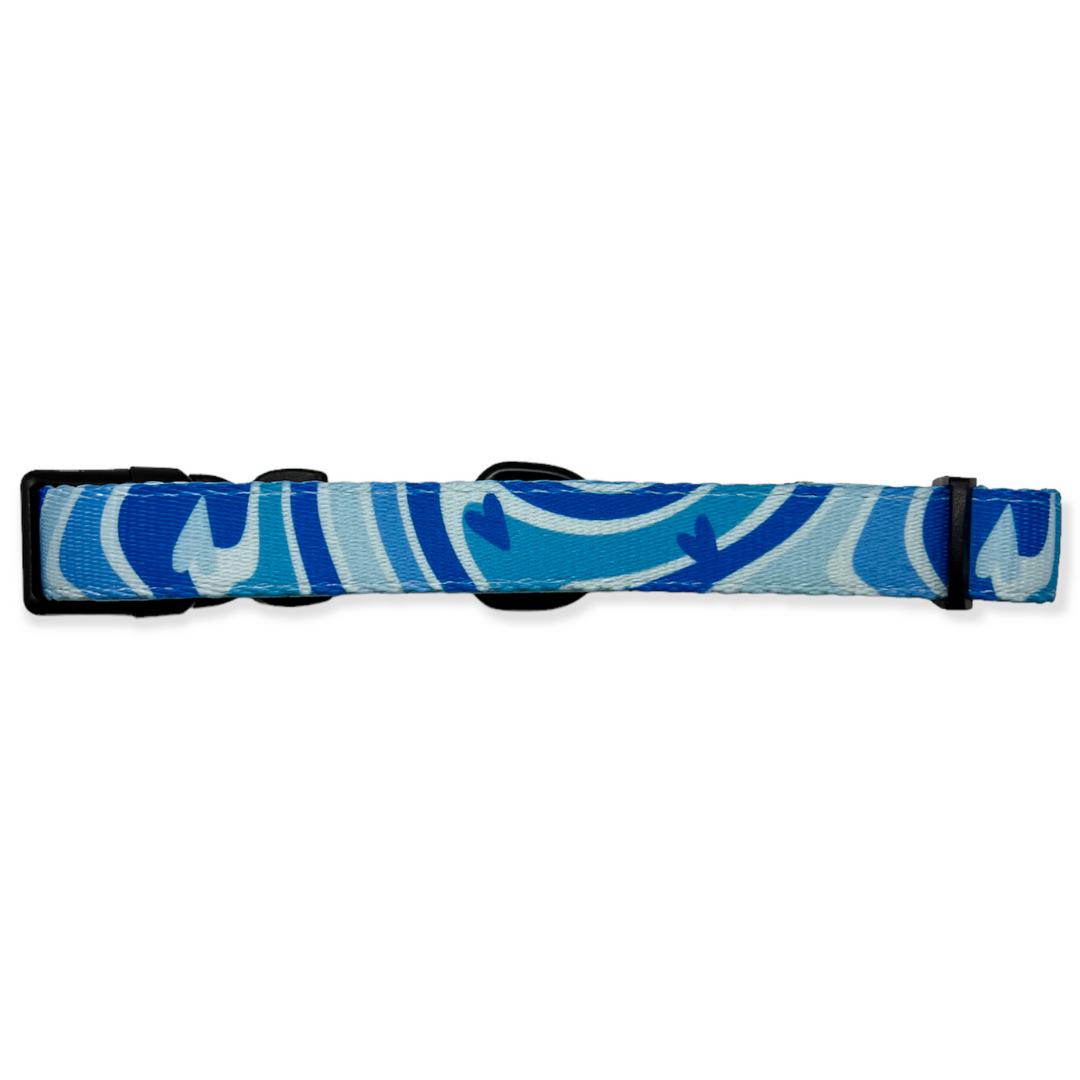 blue designer dog collar