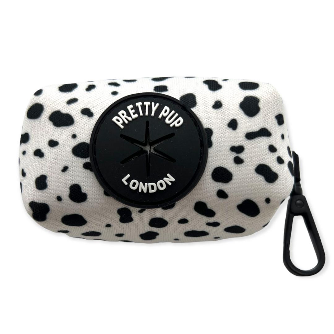 dalmatian print dog poo bag dispenser