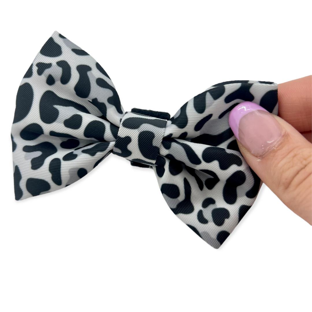 leopard print dog bow tie