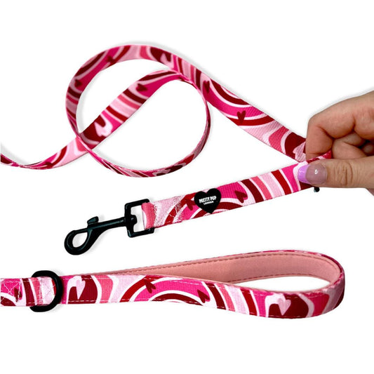 pink designer dog lead